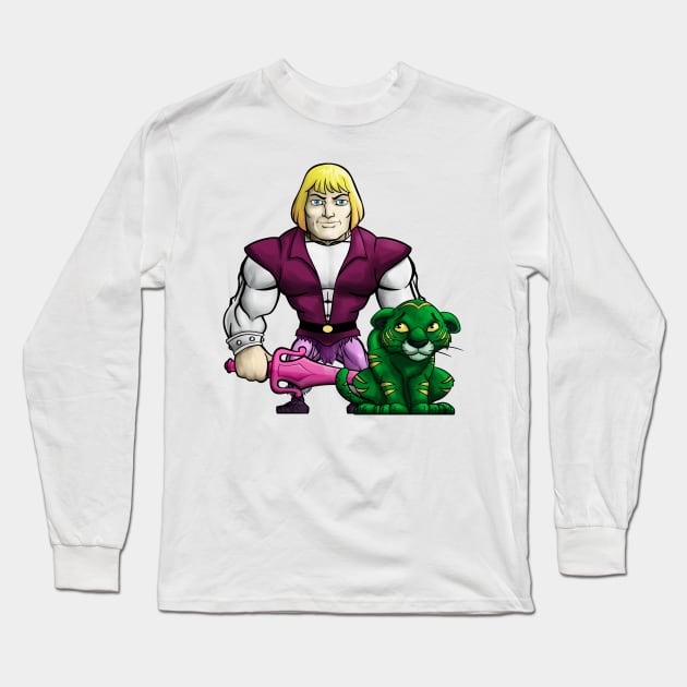 Prince Adam and Cringer Long Sleeve T-Shirt by EMBoyd ART